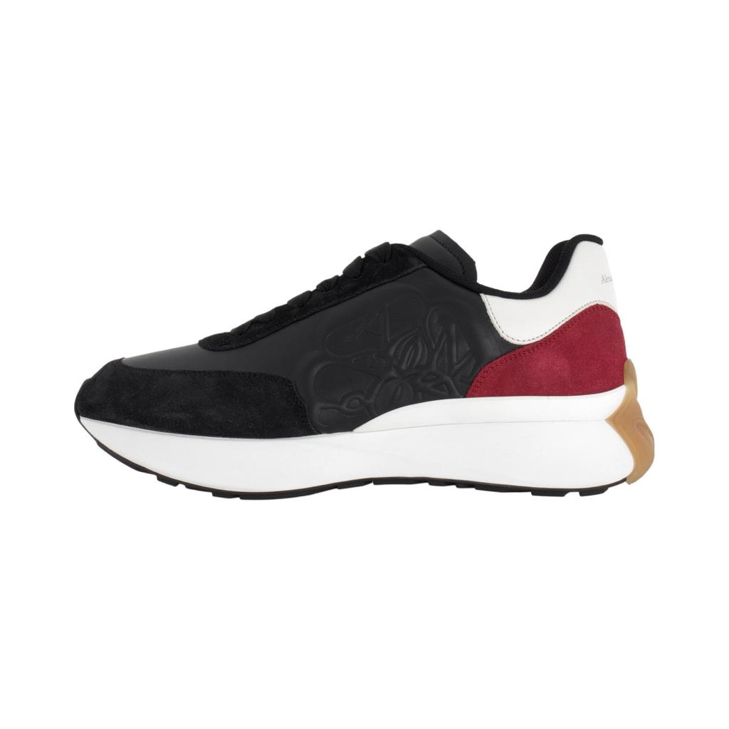 Alexander Mcqueen Sprint Runner Black White Red 688548WIDN41697
