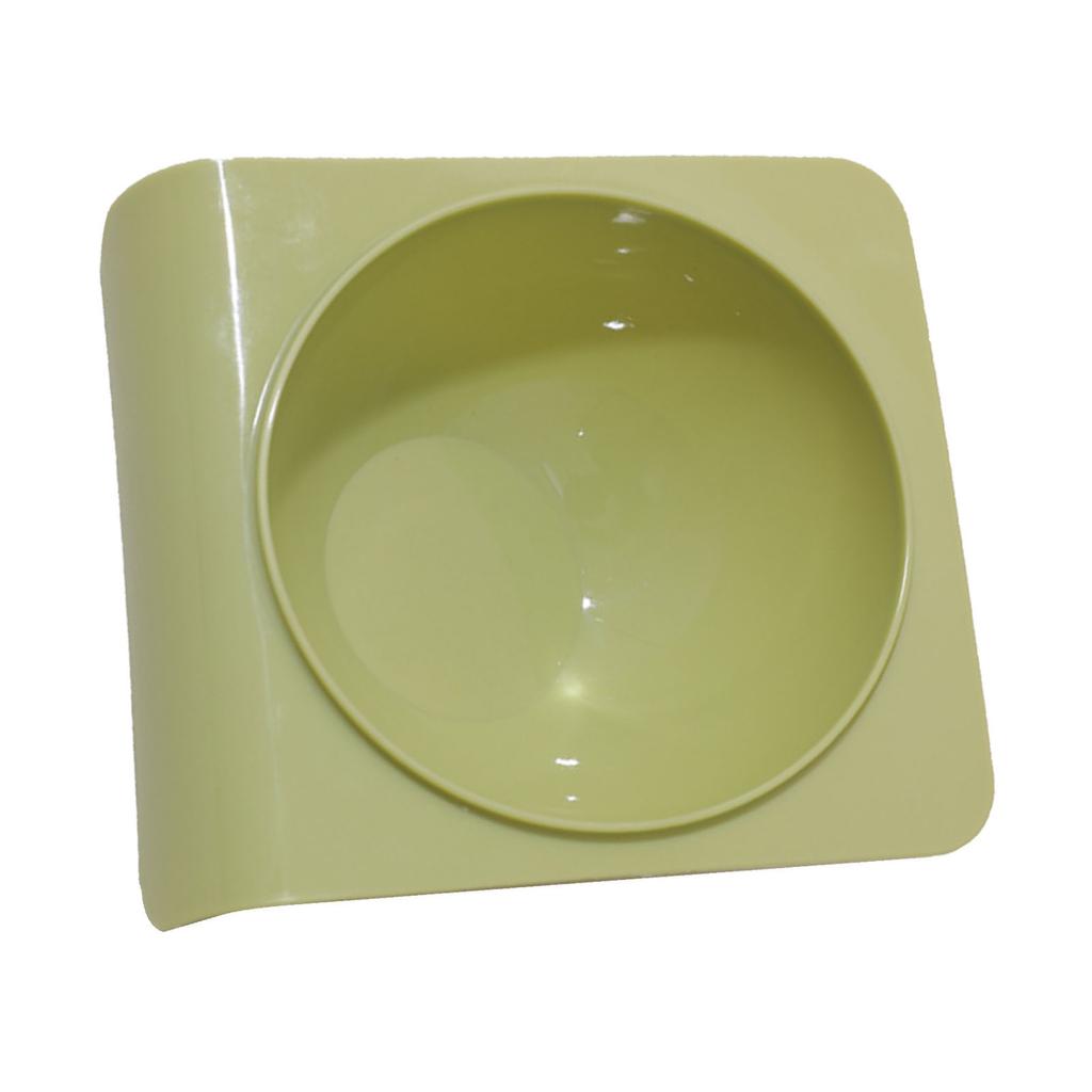 Cat Bowl Tilted Simple Style Refreshing Color Smoothly Odorless Plastic Pet Food Bowl Grass Green
