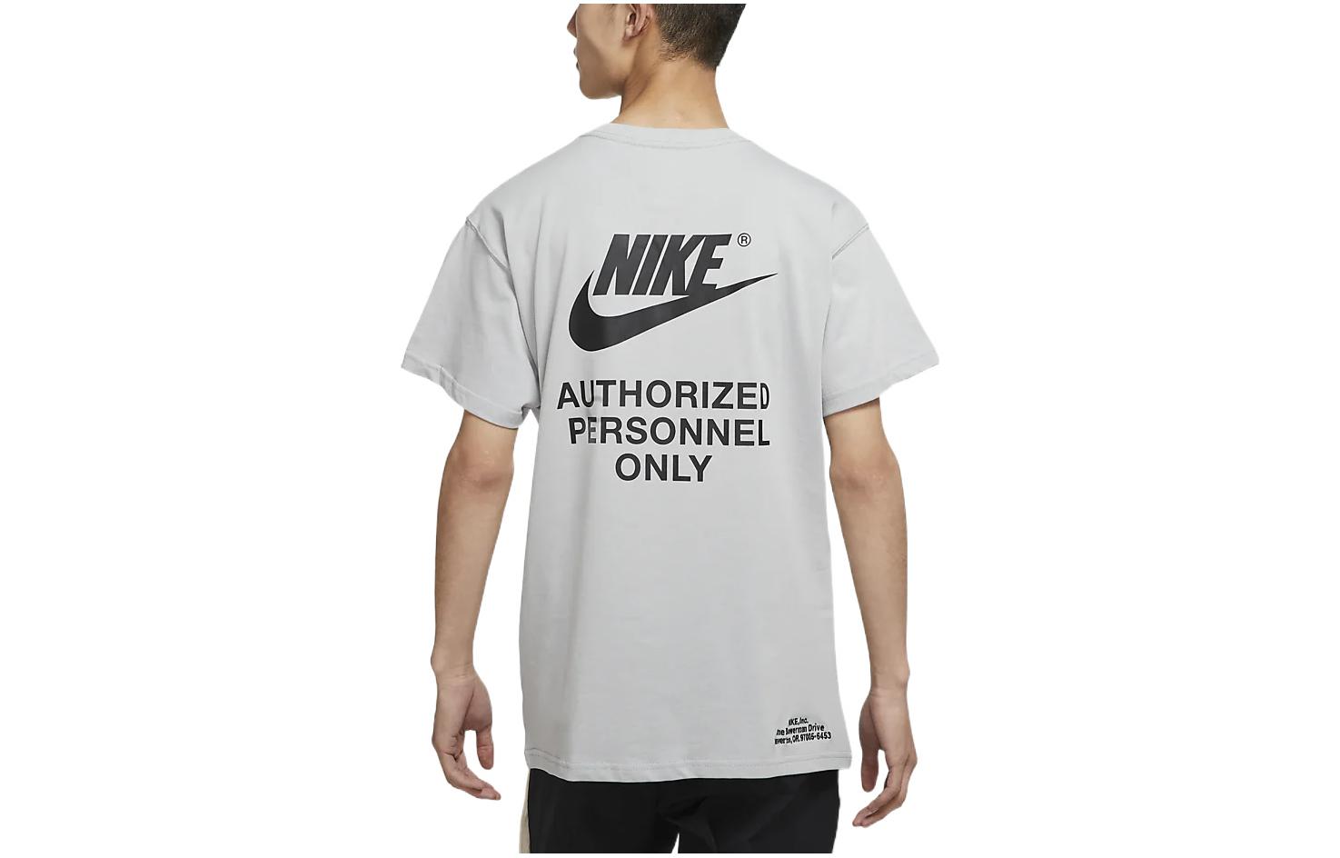 Nike T Shirts Men s Gray Crew Neck Moderate Straight Fit XL