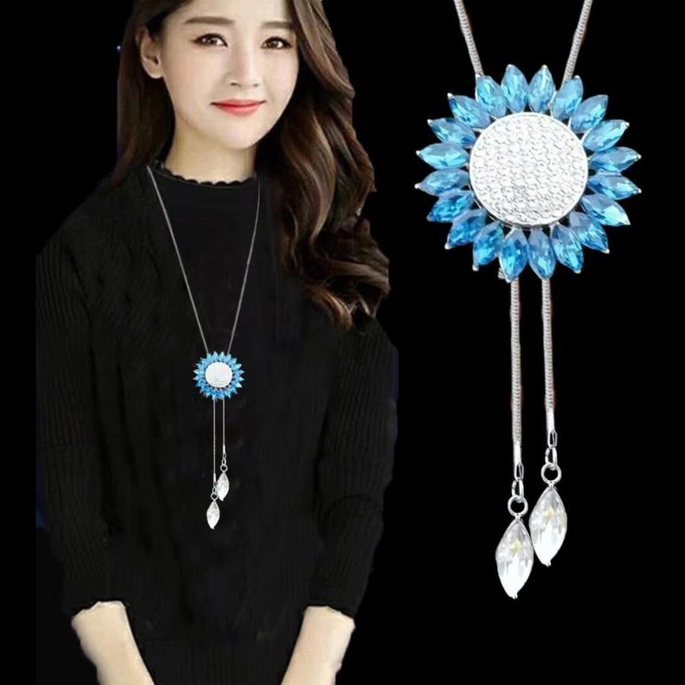 Sweater Chain Long Necklace Light Luxury High Sense Versatile Fringed Jewelry Accessories Pendant