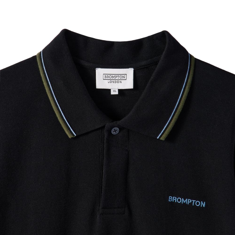 BROMPTON LONDON Collar T-Shirt - Black (P242Mpl510)
