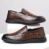 2024 Spring Fashion Casual Leather Men's Dress Shoes Spring Autumn New Designer Soft Sole Solid Color Loafers Man