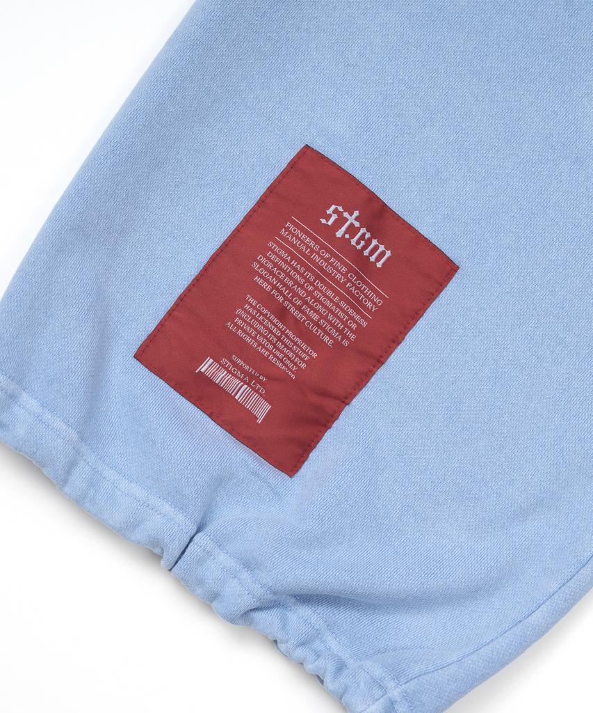 STIGMA Applique Stgm Pigment Washed Wide Jogger Pants Sky Blue
