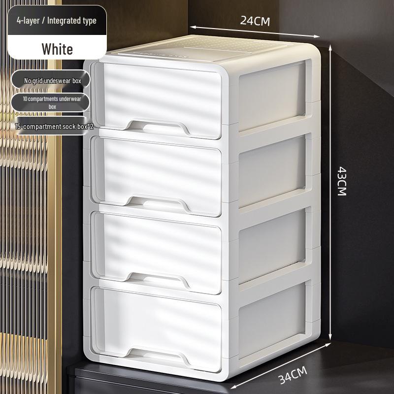 Three-in-One Drawer-Style Underwear, Sock & Panty Organizer Box