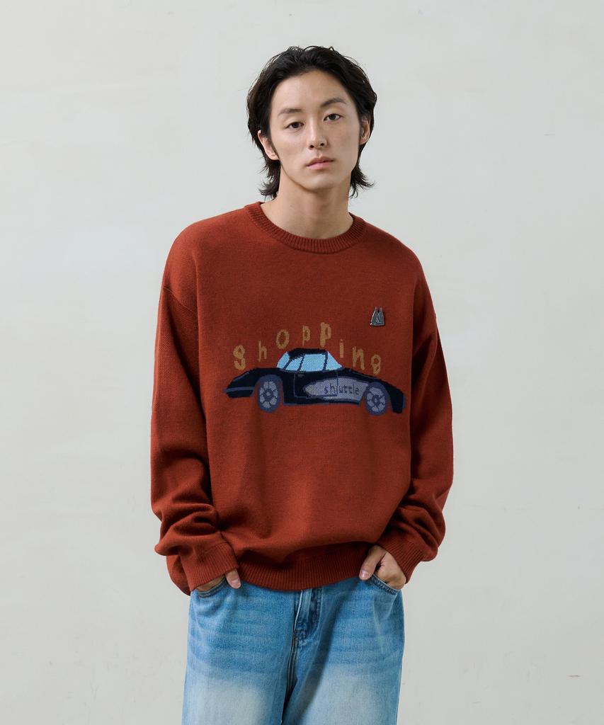 KNOUUN Shopping Car Knit (Red)