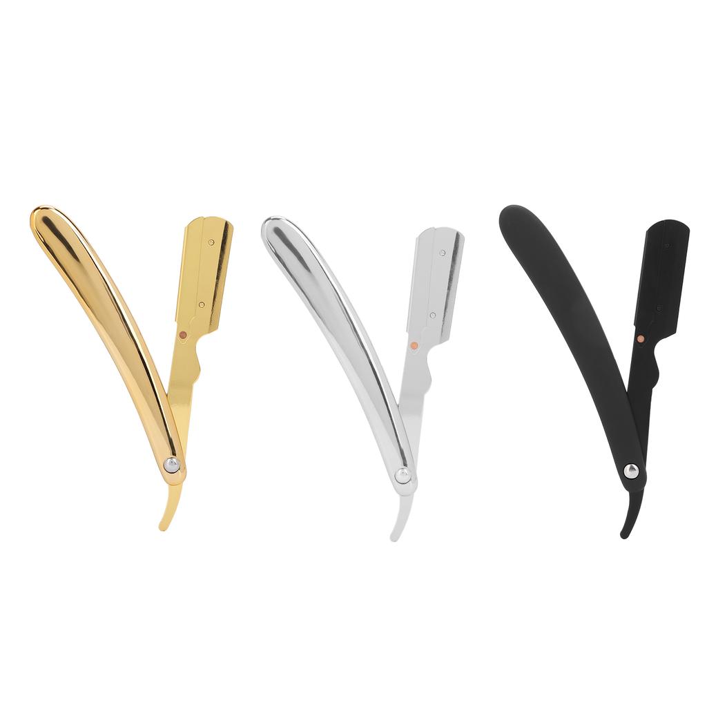 Men\'s Folding Handle  Plated Professional Straight   for Hair Salon (Without Blade)