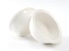 GUUSII HOME Ceramic Cat Bowls, 14cm, Set of 2, Plates Only, No Feeder (White, 14cm)