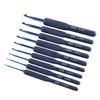 11PCS 1.1mm Aluminum Crochet Hooks Set, DIY Knitting Needles with Soft Rubber Grip Cushioned Handles, Colorful Ergonomic Croc