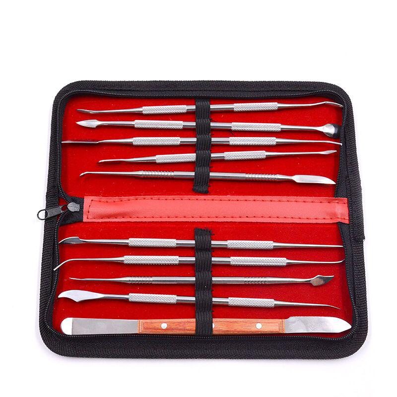 Set de Îngrijire Dentară din Oțel Inoxidabil: Instrumente de sculptat și umplere cu cuțit și lingură de ceară