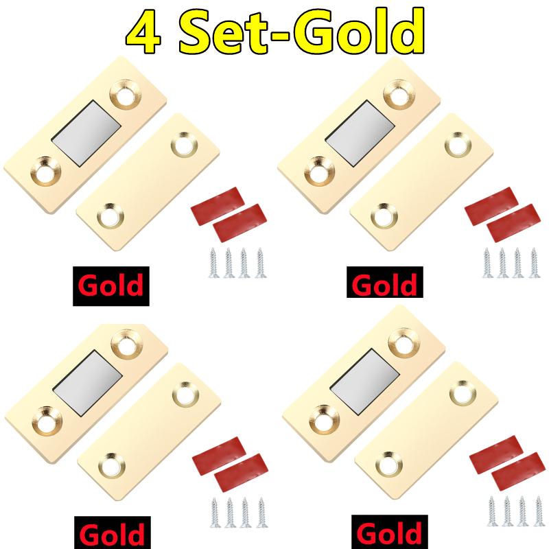 6-1Set Strong Magnetic Cabinet Catches Ultra-Thin Door Magnets Stops Invisible Adhesive Drawer Magnet Catch for Kitchen Closer
