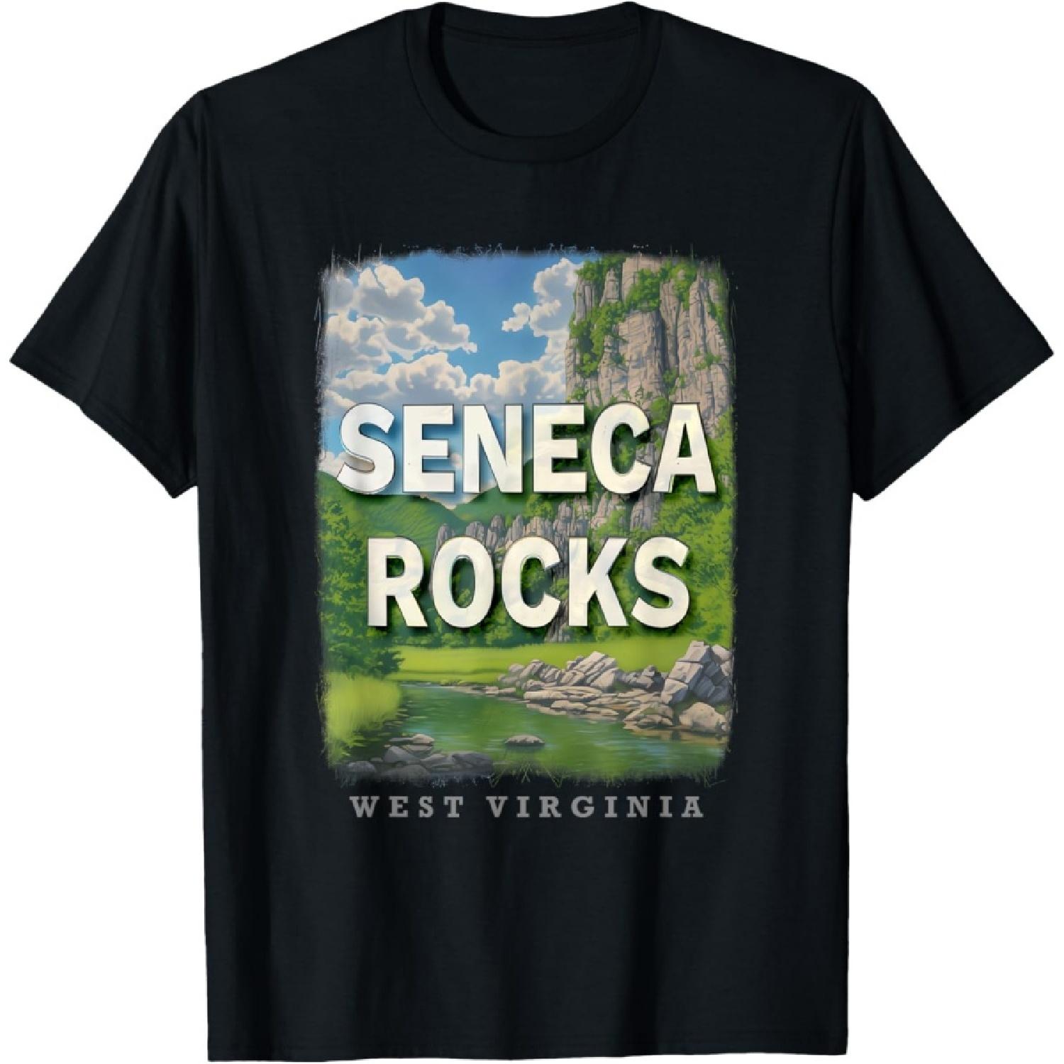 Seneca Rocks West Virginia WV Mountain Majesty SD252 T-Shirt S