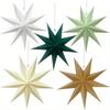 5pcs Multicolored Paper Star Decorations for Christmas, Suitable for Festive Hanging Ornaments, Store Celebration Decorations
