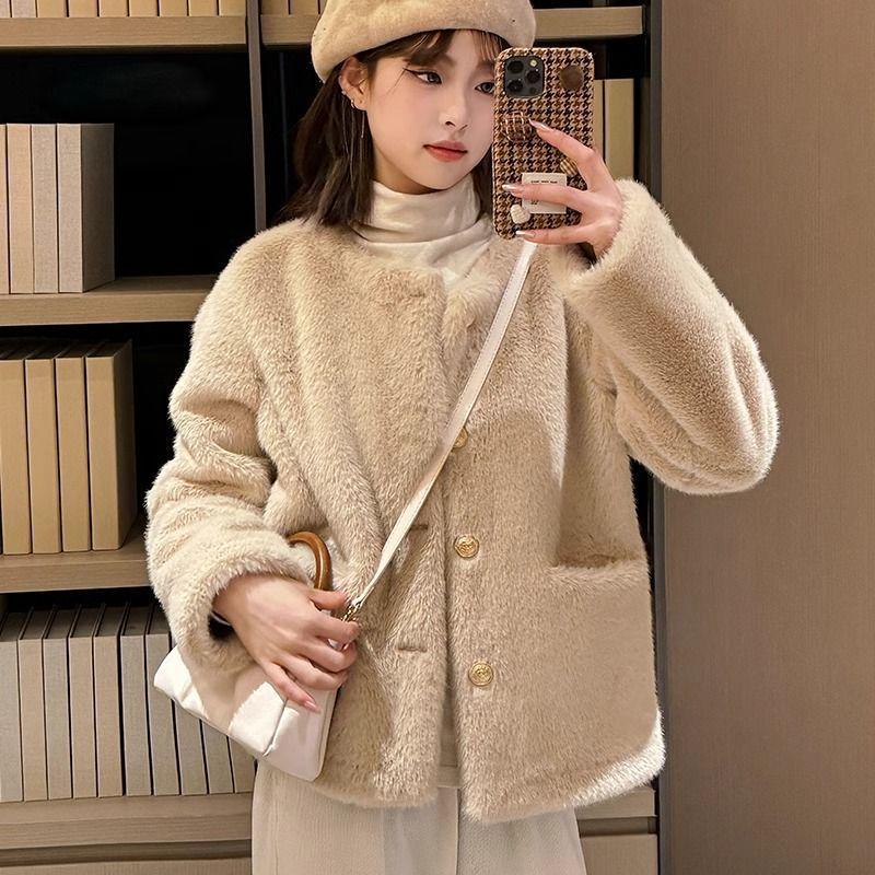 Autumn/Winter 2024 Chic Petite Mink Coat – Short, Thickened, Versatile, Fragrance Style for Women
