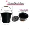 Fireplace Ash Bucket, Tool, Sturdy, Durability, Heat Resistant, Metal, Bucket for Wood