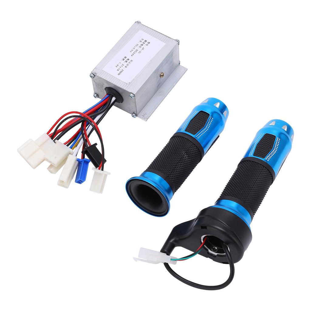 24V 250W Electric Bicycle Controller Kit Blue Crystal Twist Throttle Accelerator
