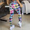 Fashionable High Waisted Sports Leggings, Women's Yoga Clothes, Yoga Pants, Elastic Sports Pants, Printed Leggings