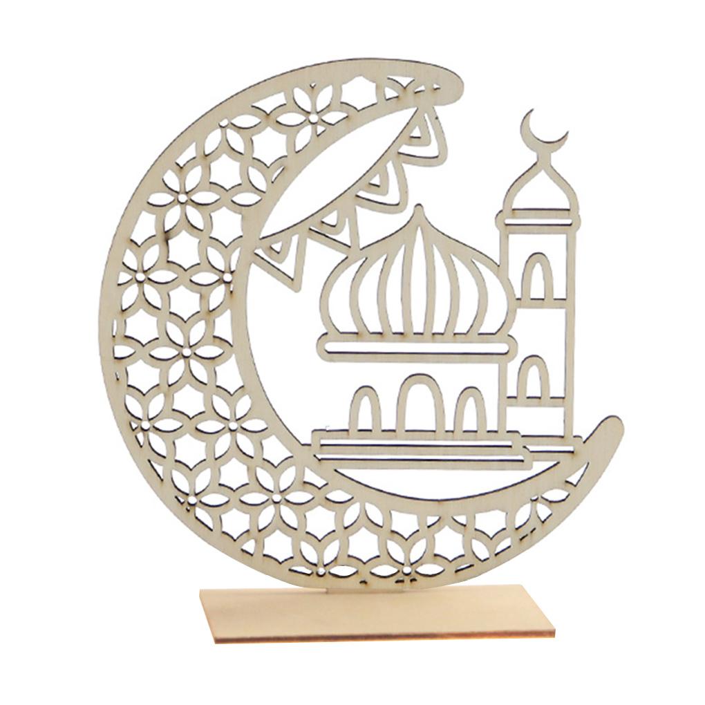 Wood Ornament LED Wooden Decoration Desktop DIY Wood Decor Home Hotel Table Ornament
