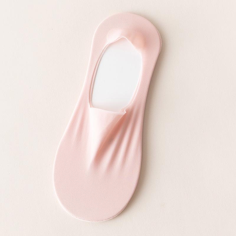 Women's Ice Silk Low Cut No-Show Striped Mesh Lace Boat Socks - Super Thin & Non-Slip