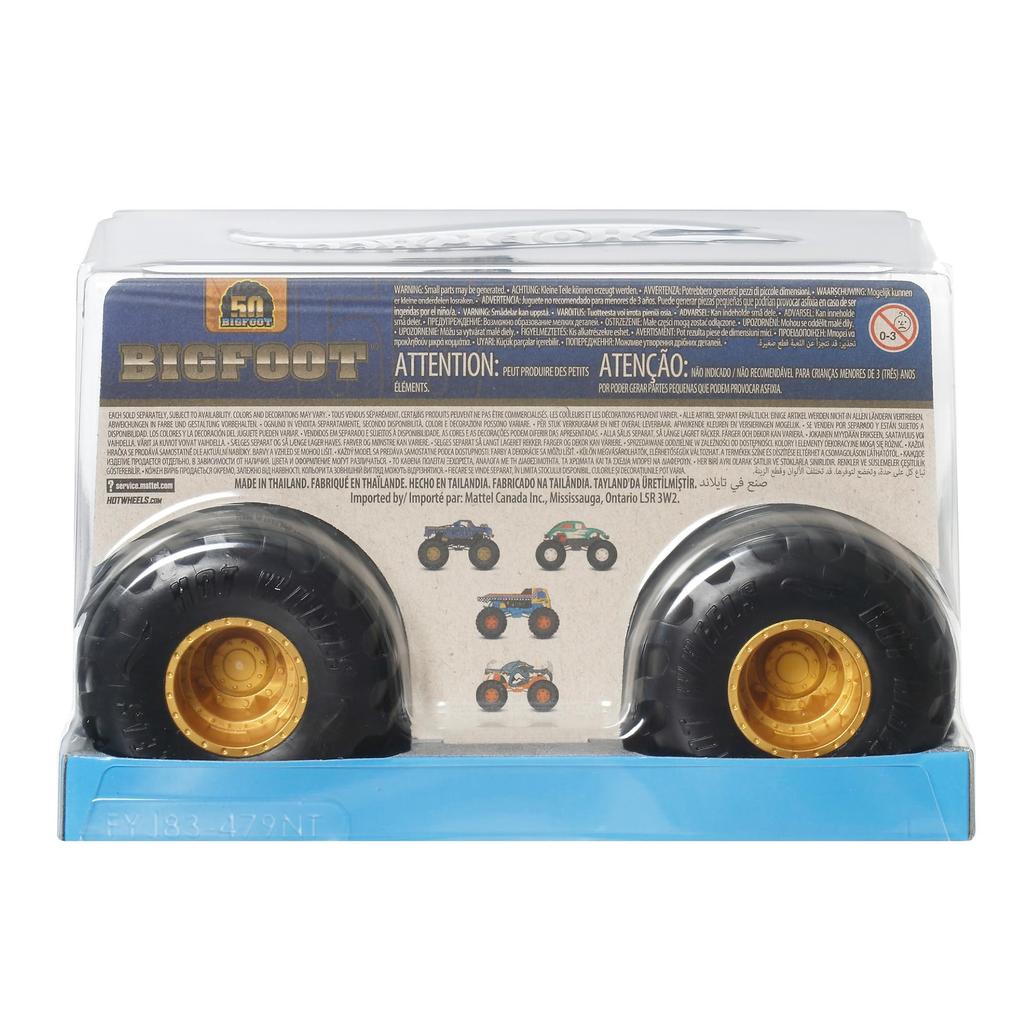 Hot Wheels Bigfoot Monster Fahrzeug Alter 3 und JCC91 (50. Jahrestag) LKW, 124er Maßstab, Modell, Hoch, Blau,