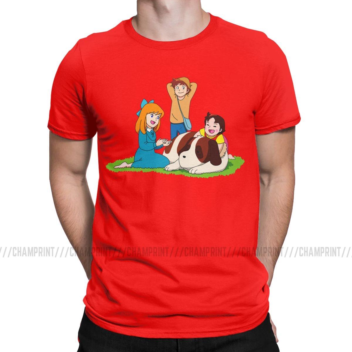 

Mens TShirt Heidi Novelty 100 Cotton Tees Short Sleeve Alps Goat Anime T Shirt Crew Neck Clothes 6XL S