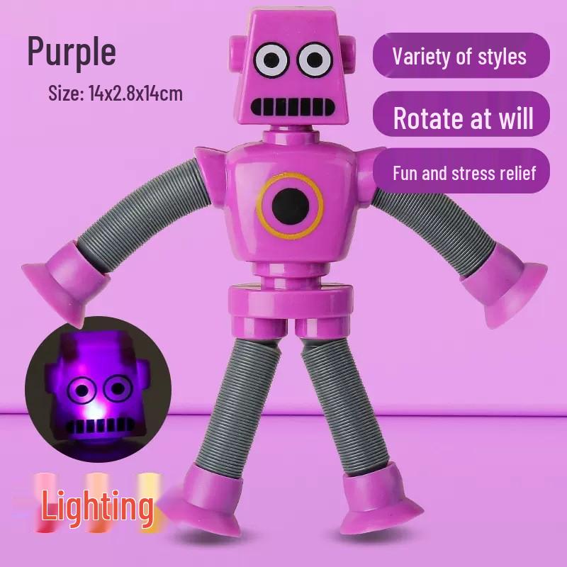 Luminous Giraffe Robot Toy with Stretchable Suction Cup Tube