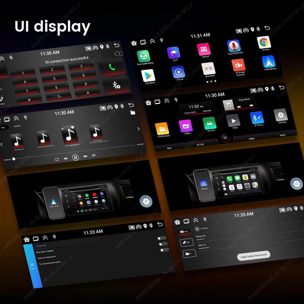 1DIN Android Car Radio Stereo 6.86inch HD MP5 Player Universal Autoradio Support Wireless CarPlay Android Auto FM BT USB TF CAM