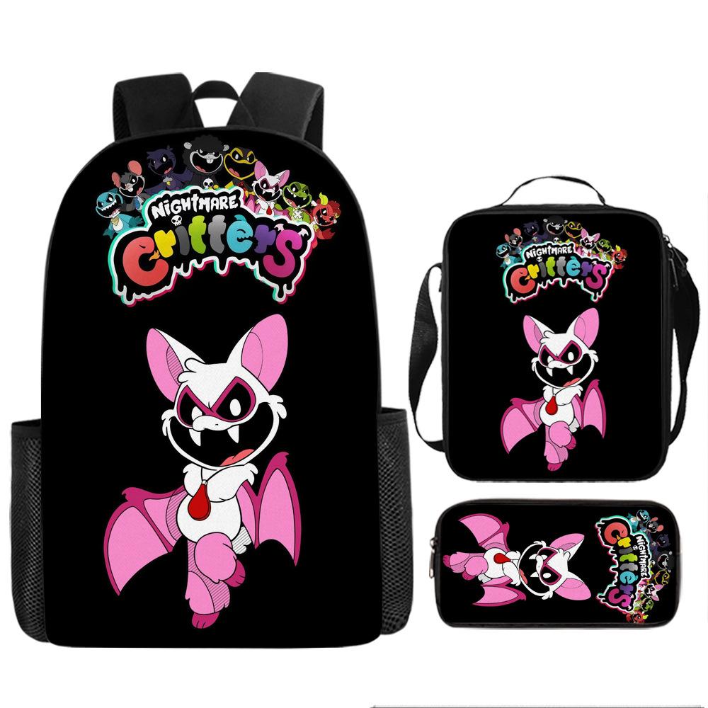 Around Poppy's Game Time Backpack Anime School Bag New Burden Reduction Ridge Protection Elementary School Backpack
