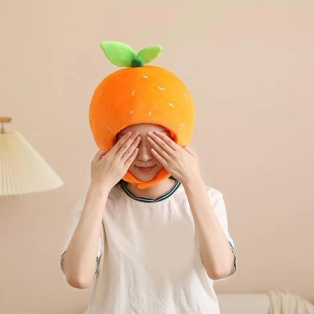 Soft Orange Hat Adjustable Strawberry Hat Cute Watermelon Hat  Unisex
