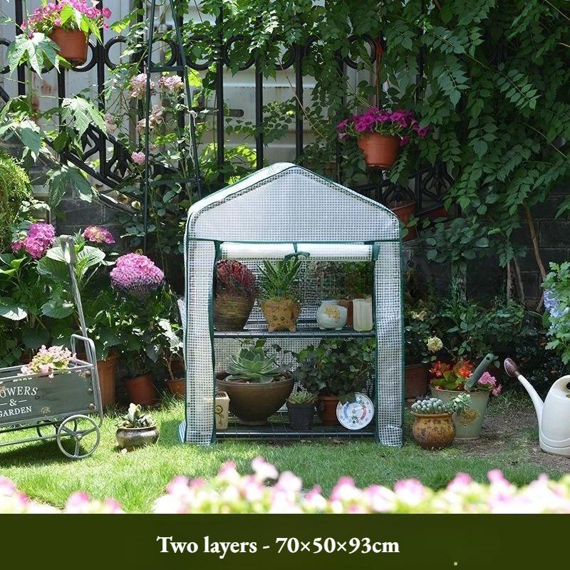 Compact Outdoor Greenhouse for Flowers & Vegetables – Sunshade, Rainproof, and Insulated for Balcony or Garden Use(Bracket Not Included.)