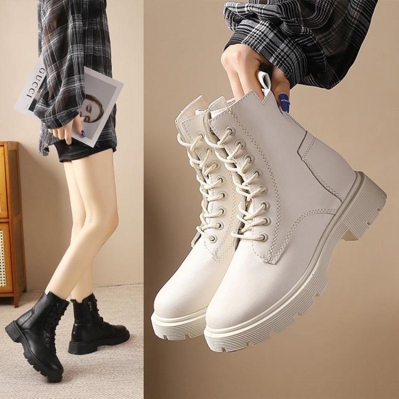 Martin boots women's new autumn and winter shoes platform boots short boots snow cotton shoes velvet