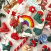 Enfeites de Feltro para Pendurar de Natal: Luvas, Meias e Bonecos de Pelúcia de Floco de Neve para Decoração de Árvore e DIY