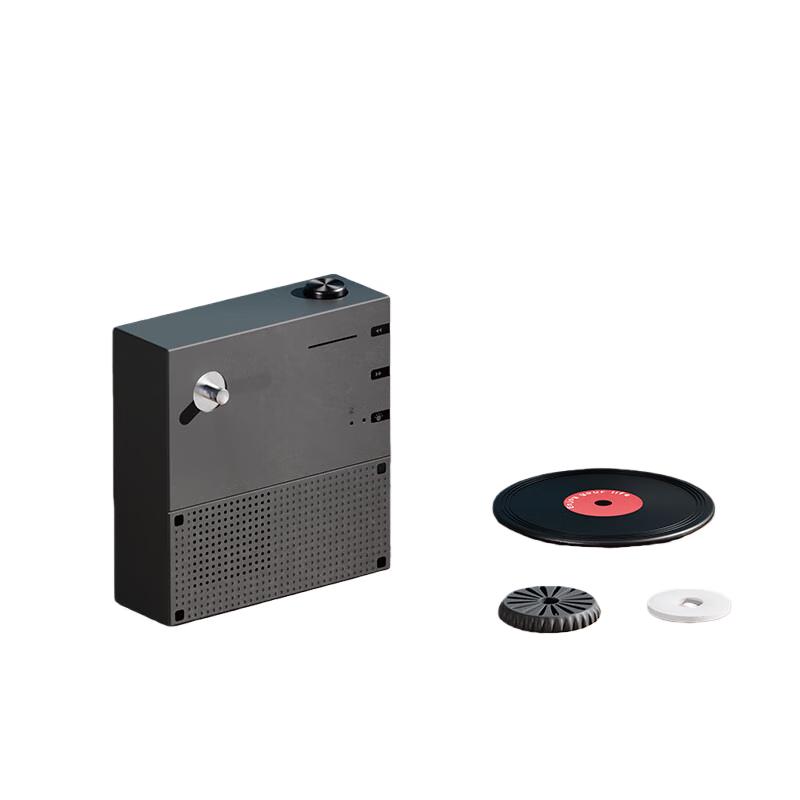 Hyundai Mini Record Player Bluetooth Speaker with Aroma Diffuser