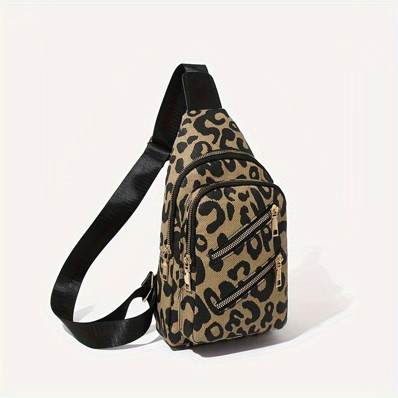 

Fashion Leopard Pattern Chest Bag, Trendy Crossbody Bag, Women s Casual Sling Shoulder Purse