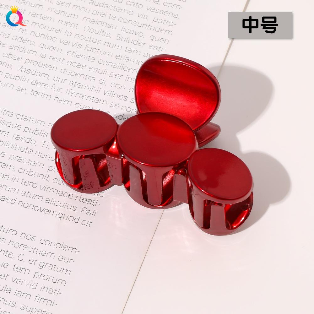Korean Acrylic Red Geometric Hair Claw for Women Fashion Small Large Square Hair Crabs Clip Clamps Girls Hair Accessories