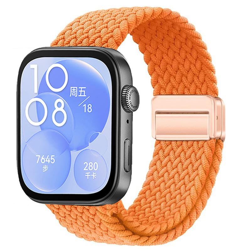 Nylon Braided Strap for Huawei Watch Fit 3/4/4 Pro Magnetic Adjustable Comfortable Band for Huawei Watch Fit 4/3 Bracelet Belt