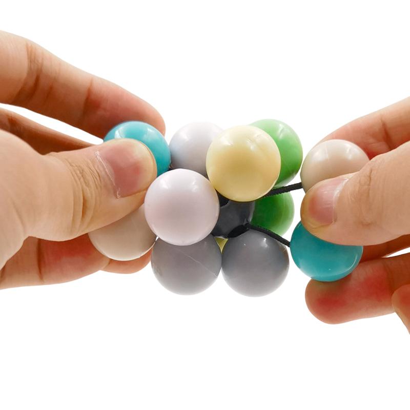 Creative Elastic Colorful Ball Fidget Toy Squeeze Balls Kid Adult Stress Relieve Toy Anti Stress Hand Practice Massage Balls Toy