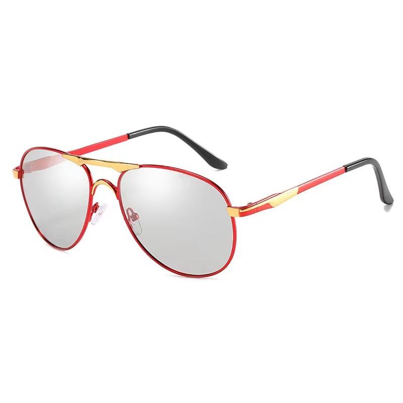 New Polarized Men Pilot Vintage Sun Glasses Photochromic Metal Frame Sunglasses Women Driving Eyewear Goggles Uv400