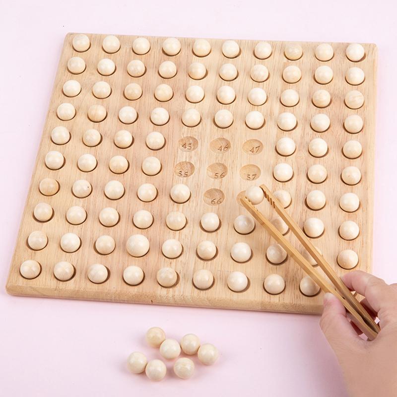 Монтессори 1-100 Счетная доска Деревянные игрушки Цифровой обучающий зажим Настольная — фото 5