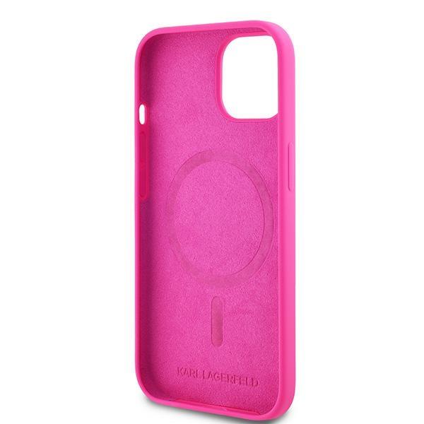 Karl Lagerfeld Klhmp15Mschpplf Iphone15 Plus / 14 Plus 6.7 Różowy/Fuschia Hardcase Silicone Choupette Head Magsafe