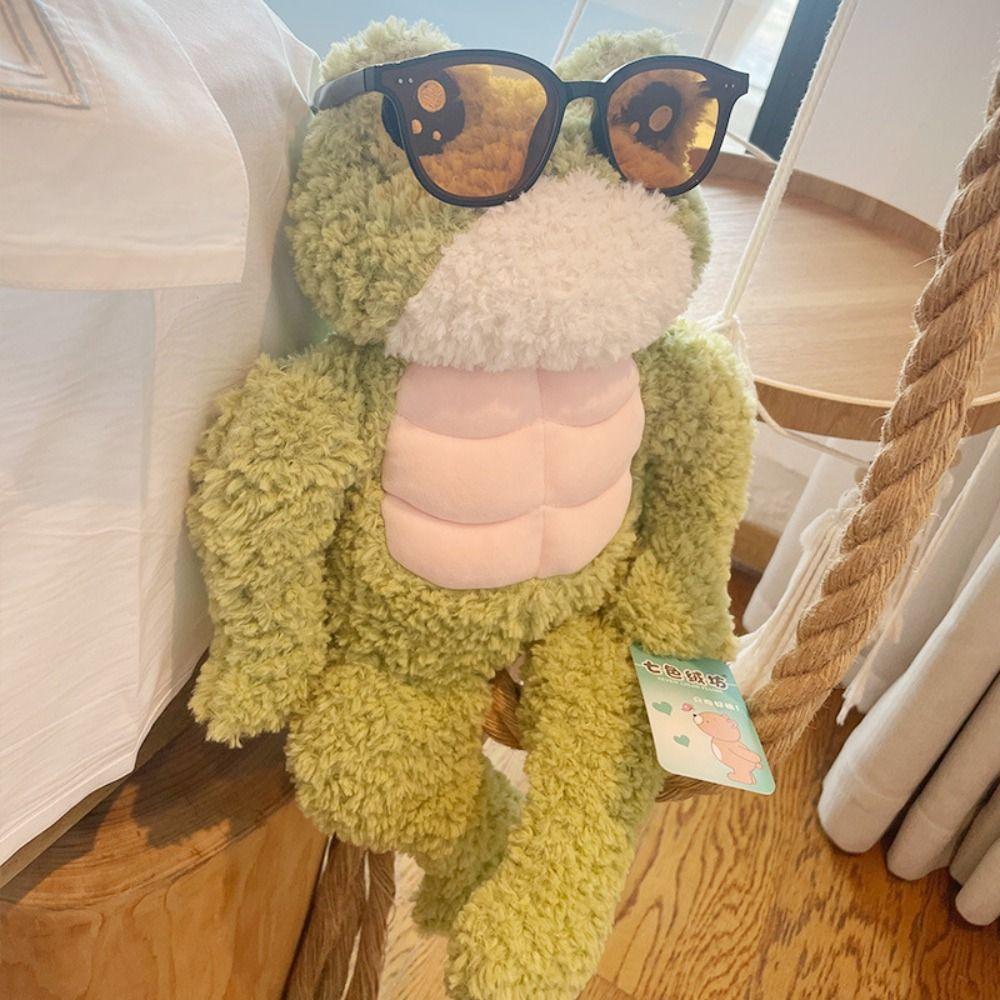 Plushies Muscular Duck Stuffed Animal Fluffy Soft Muscle Frog Doll  Home Decor