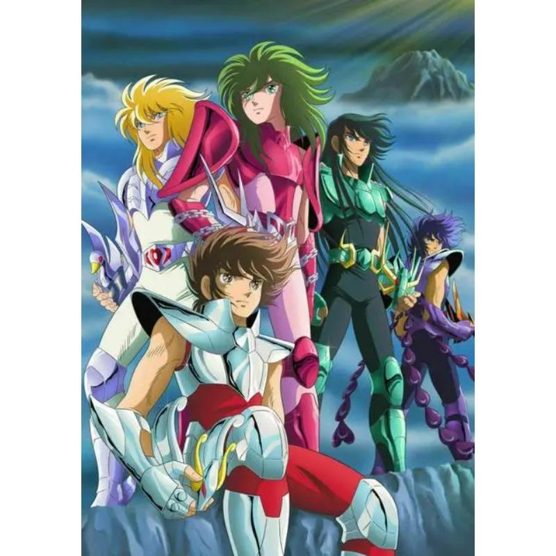 Klassische Anime Saint Seiya Poster Drucke Japan Cartoon Jungfrau Goldener Ritter Leinwandbild Wandkunst Bild Wohnzimmer Heimdekoration