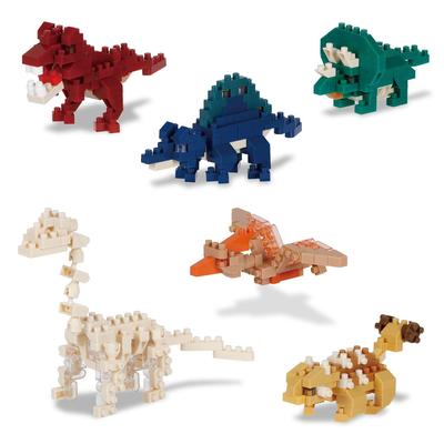 Kawada Nano Block Mini Nano Dinosaur (BOX) NBMC_68S 1BOX = 6 Pieces, 6 Types In Total