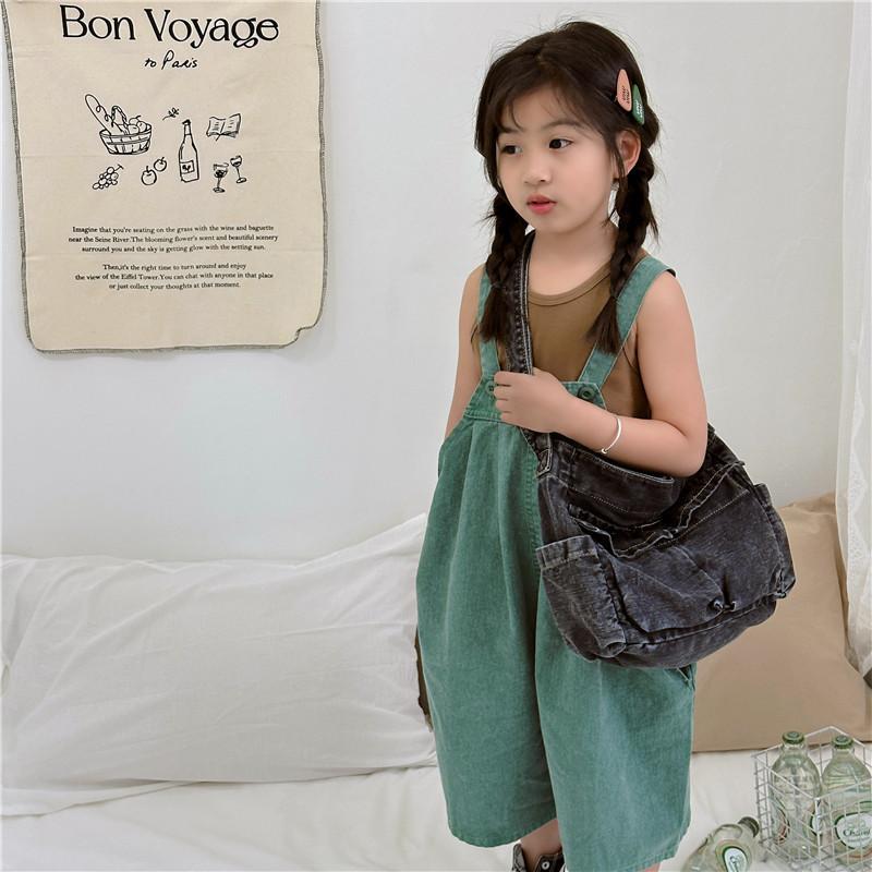 Trendy Denim Casual Shoulder Bag For Kids Unisex Stylish Outdoor Travel Use