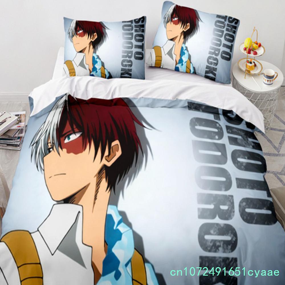 NEW My Hero Academia Anime Duvet Cover Set With Pillow Covers Polyester Teens Kids Bedding Set Full Queen King Size Bed Linen