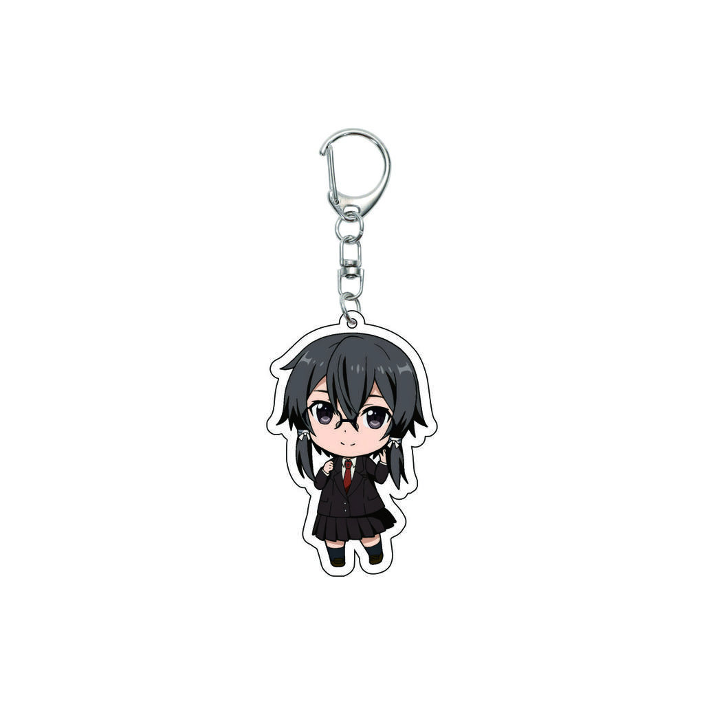 55MM Anime Sword Art Online Keychain Alice Synthesis Kirigaya Kazuto Yuuki Asuna Key Chain Acrylic Model Plate Christmas Gifts