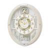 Seiko Uhr Wanduhr Karakuri Uhr Funkuhr Analog Karakuri Dreifache Auswahl Melodie Drehdekor Elfenbein Marmor Muster RE576A