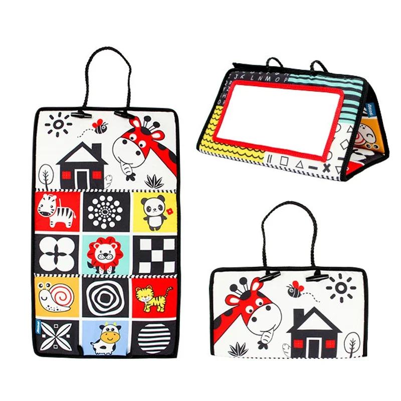 

Black and White Newborn Mirror Toys Baby Tummy Time for Babies Montessori Development Crawl High Contrast Activity Sensory Toy