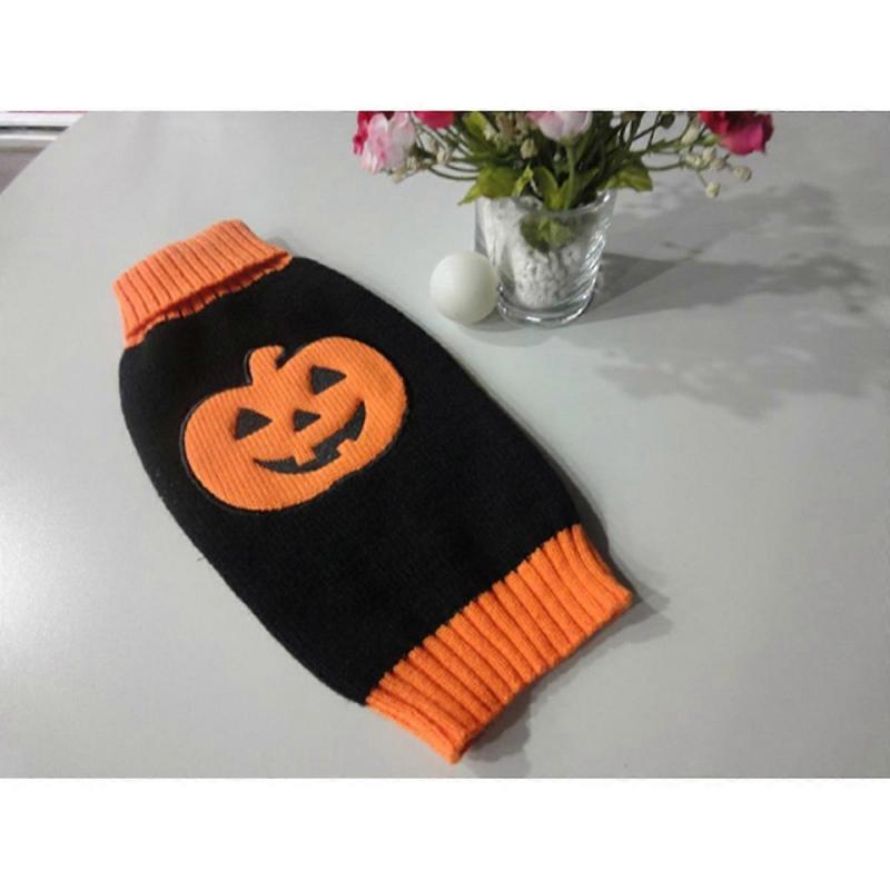Puppy Sweater Pet Sweater for Halloween Pumpkin Costume Tiny Small Dog Size S