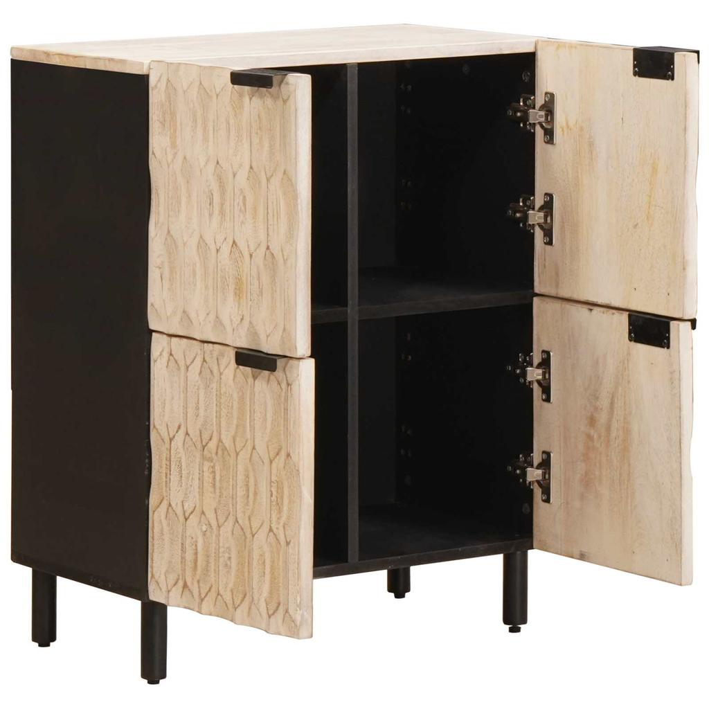 Sideboard with Door White Washed Surface 60 x 33 x 75 cm
