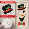 Festive Christmas Door Decorations Featuring Adorable Reindeer And Snowman Felt Window Stickers For Home Holiday Cheer